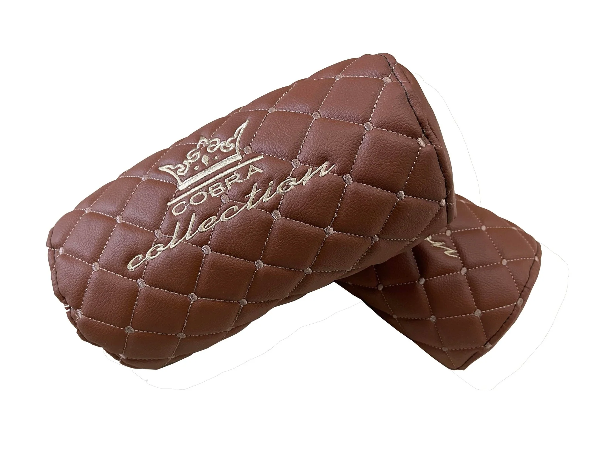 VIP Car Interior Set Brown With Cream Diamond Stitch Pillows - Image 3