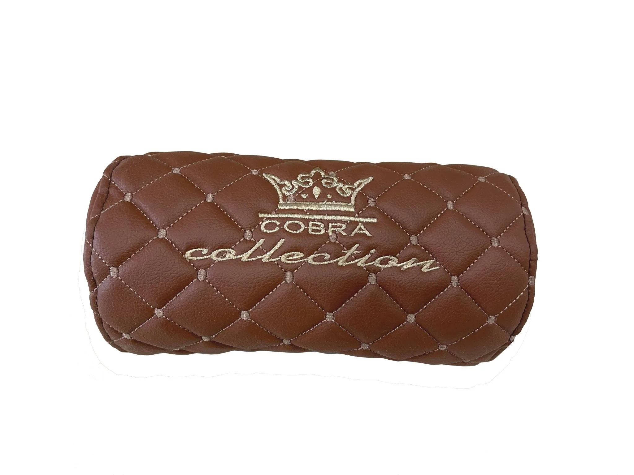 VIP Car Interior Set Brown With Cream Diamond Stitch Pillows - Image 4