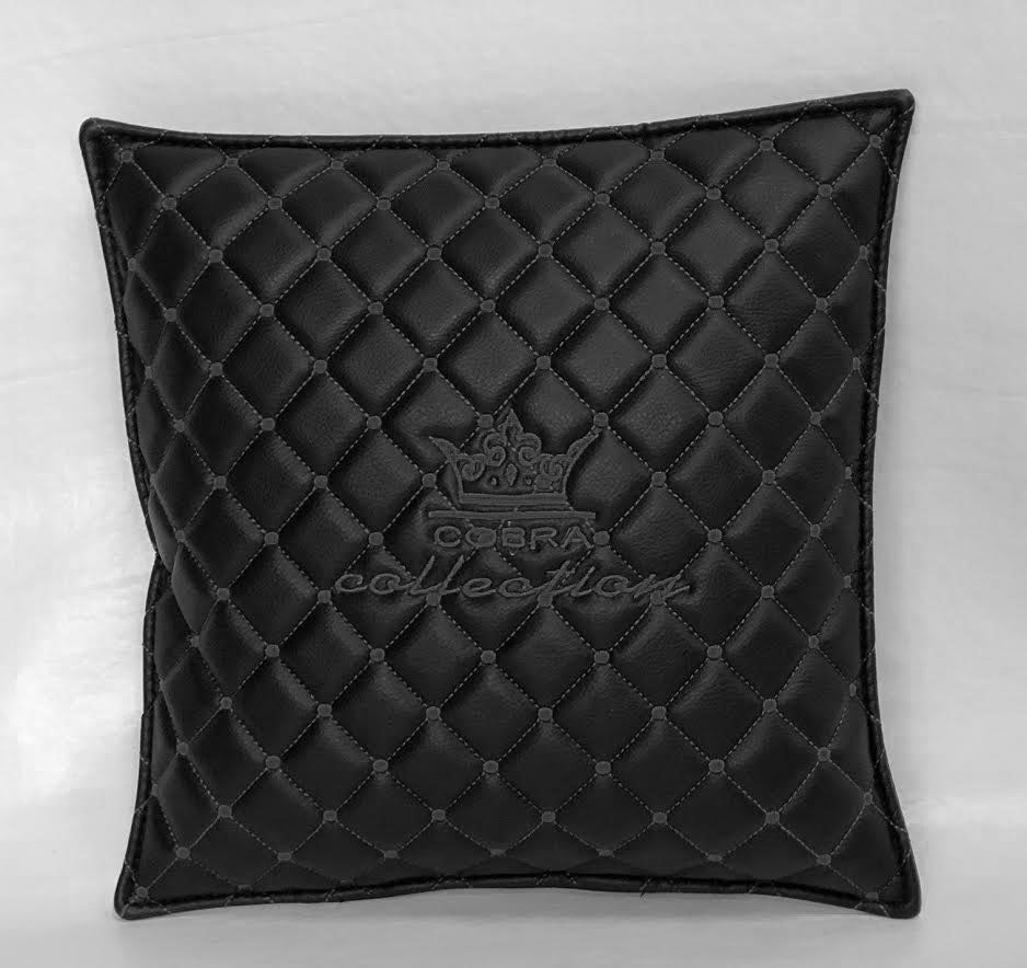 VIP Car Interior Set Black With Black Diamond Stitch Pillows - Image 9