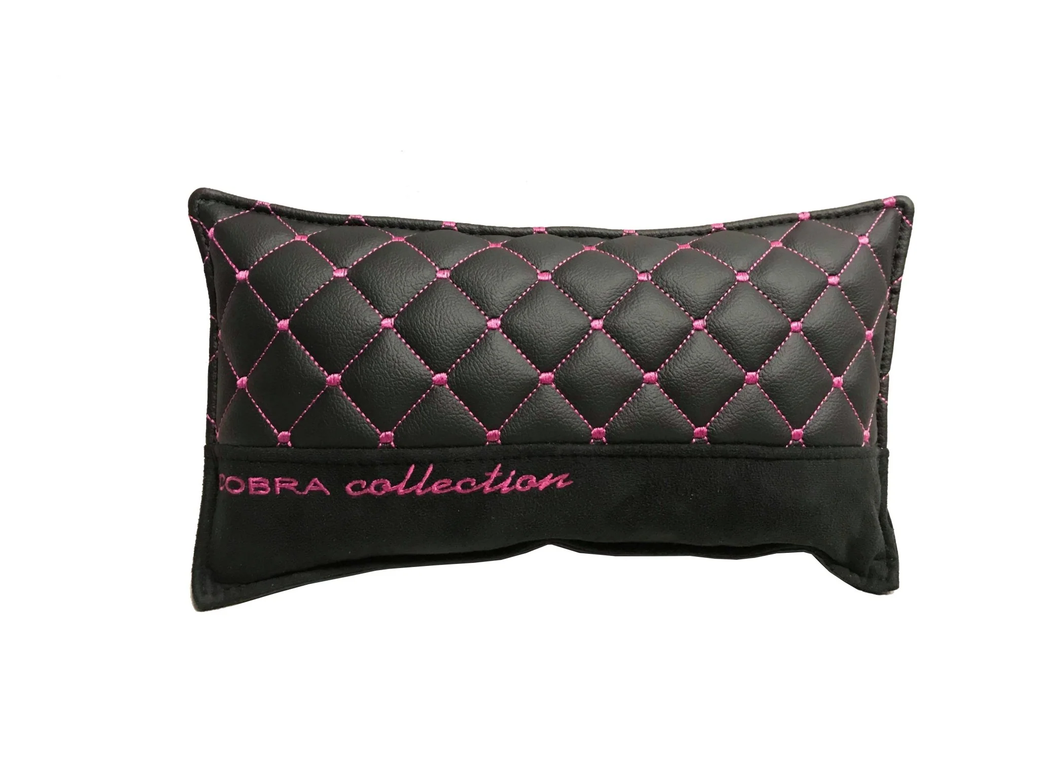 VIP Car Interior Set Black With Pink Diamond Stitch Pillows - Image 28