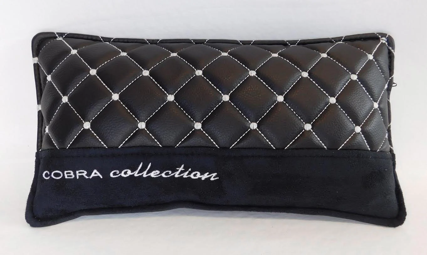 VIP Car Interior Set Black With White Diamond Stitch Pillows - Image 25