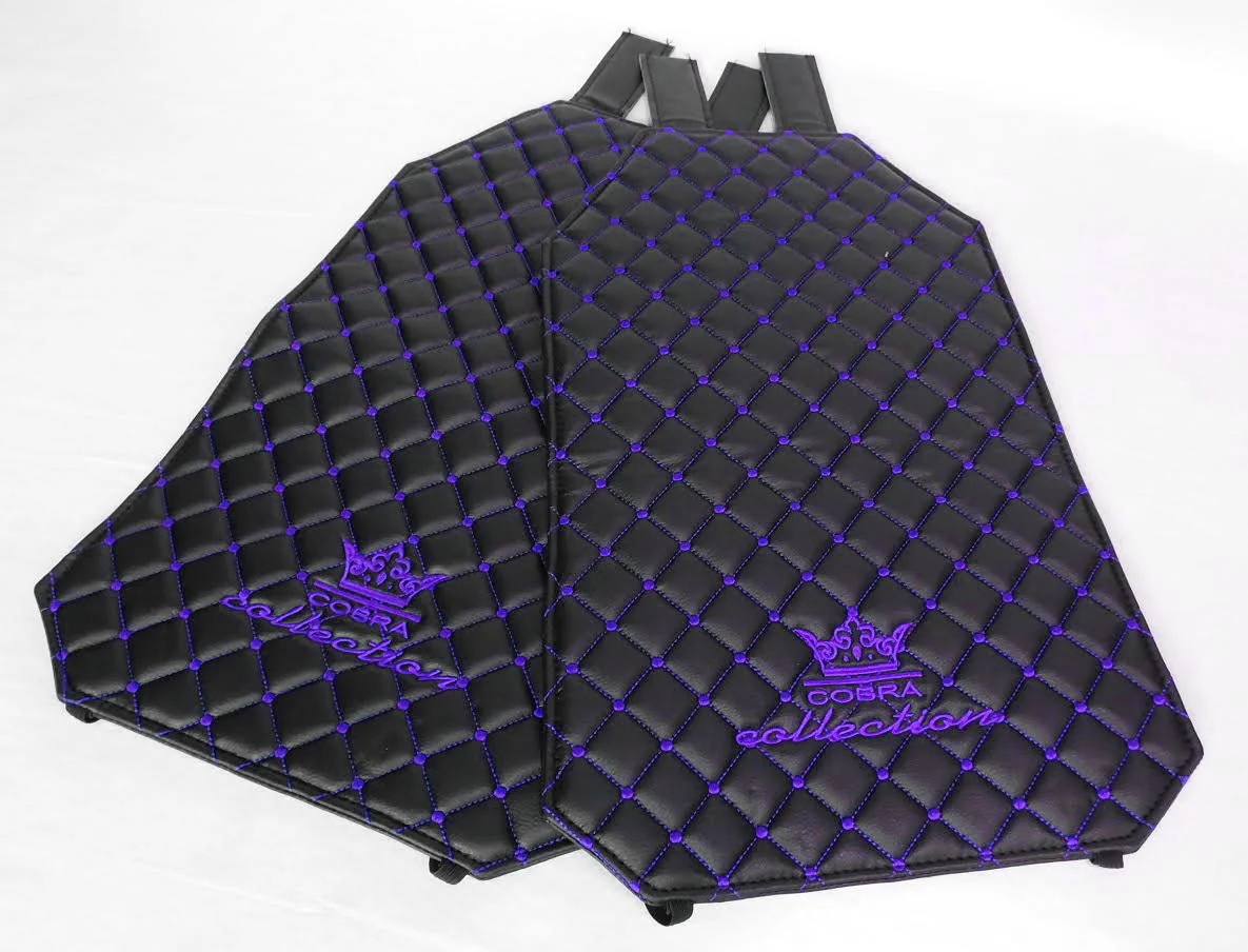 VIP Car Interior Set Black With Purple Diamond Stitch Pillows - Image 11