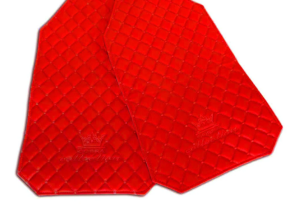 VIP Car Interior Set Red With Red Diamond Stitch Pillows - Image 11